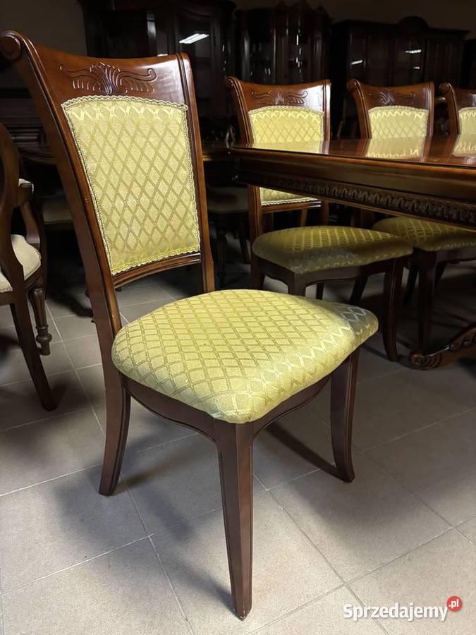 Stylowy stół 8 krzeseł 14 osób rozkładany 350 78cm lubuskie