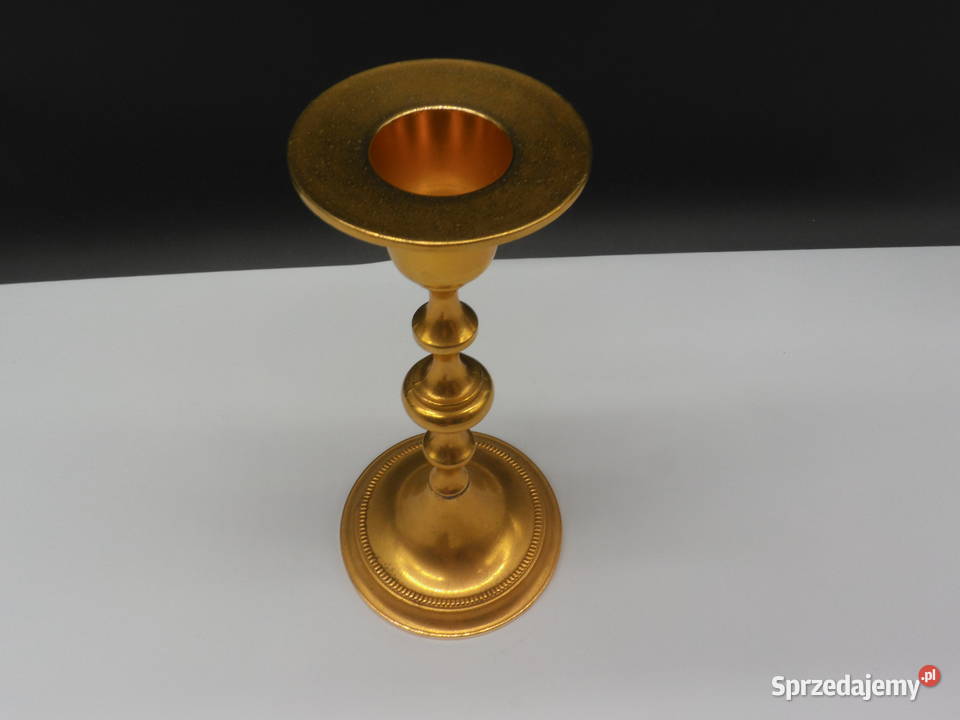 Stylowy Świecznik Mosiężny Vintage Raszków