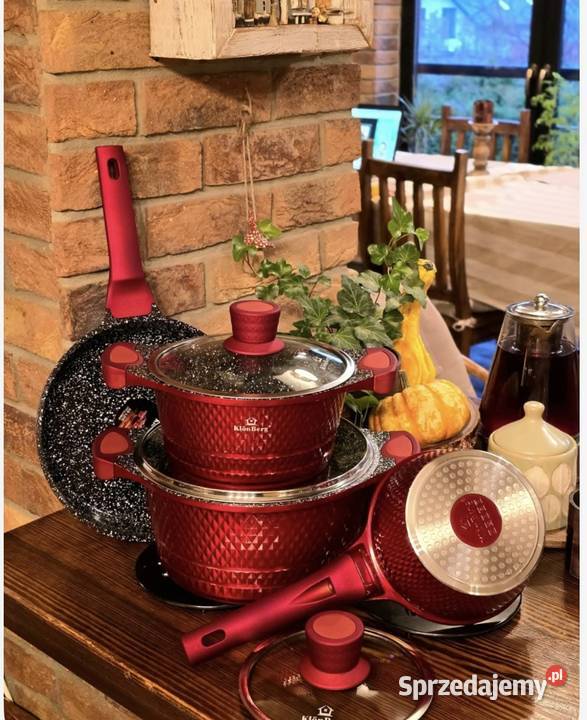 309 Garnki lakierowane czerwone Modern Garnki i szybkowary Zabrze