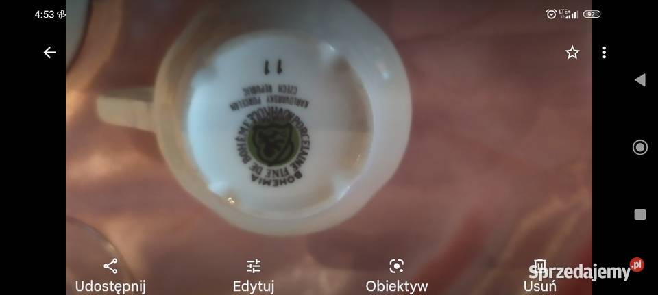 Duży zestaw śniadaniowy filiżanka porcelana Wrocław