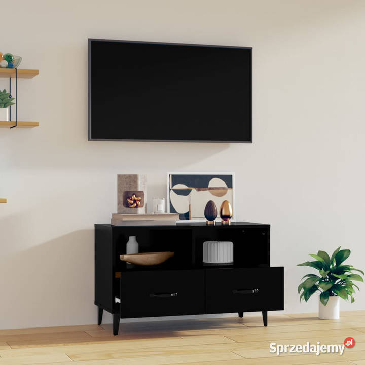 Szafka pod TV czarna 80x36x50 materiał Warszawa sprzedam