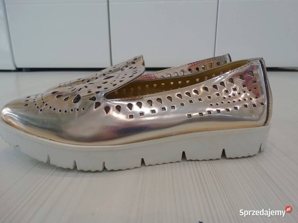 Buty Damskie Półbuty Lordsy Loafersy Marka Łomża