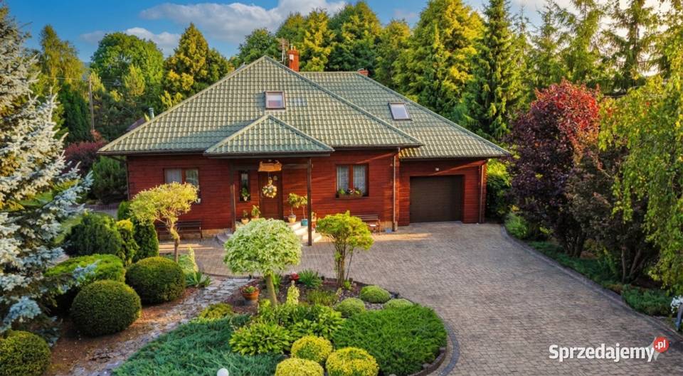 Piękna posiadłość otulona zielenią Dwa domy pustak świętokrzyskie Stara Słupia