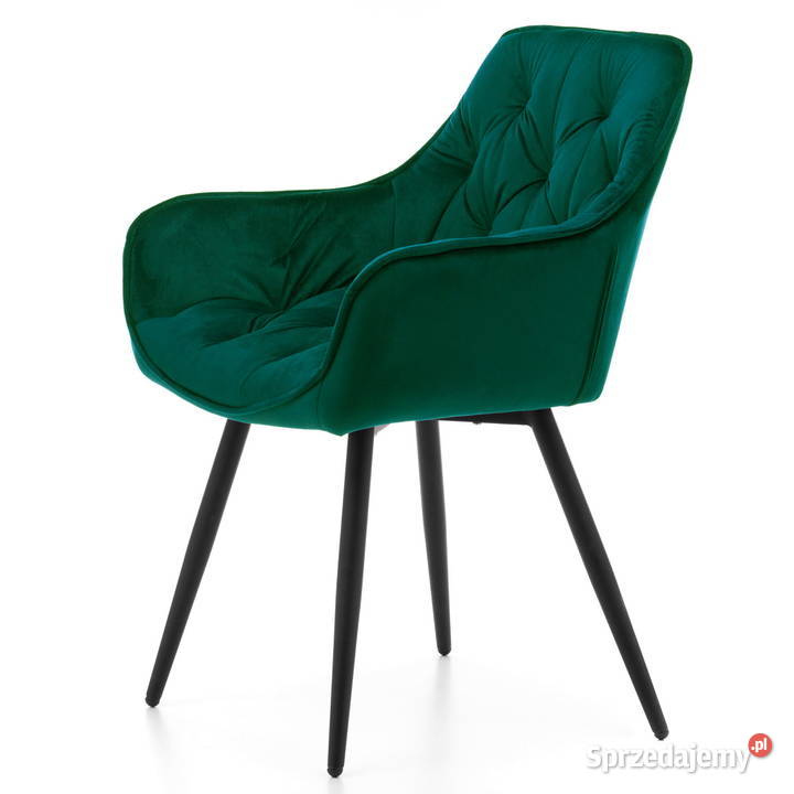 Krzesło Tapicerowane Siena Butelkowa Zieleń Tarchały Małe