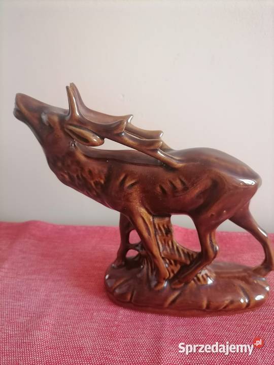 Figurka Porcelit Jeleń PRL Wałbrzych