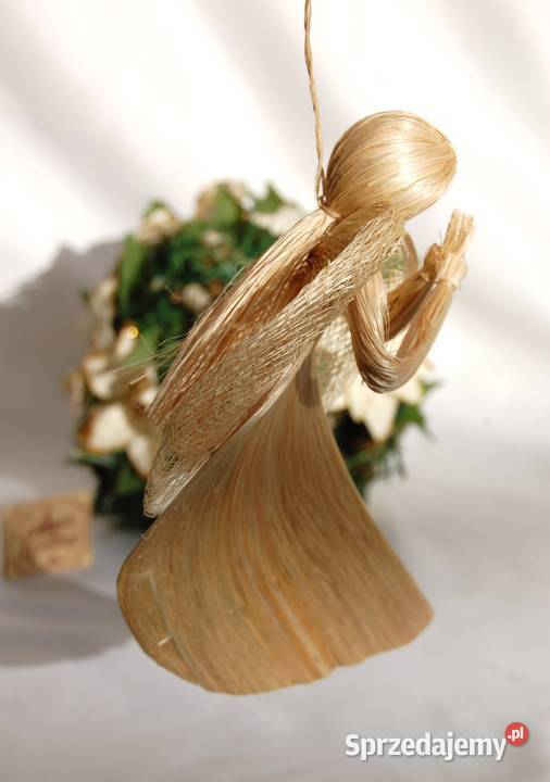 Anioł anioły z włókna abaca sznurka naturalne Lublin sprzedam