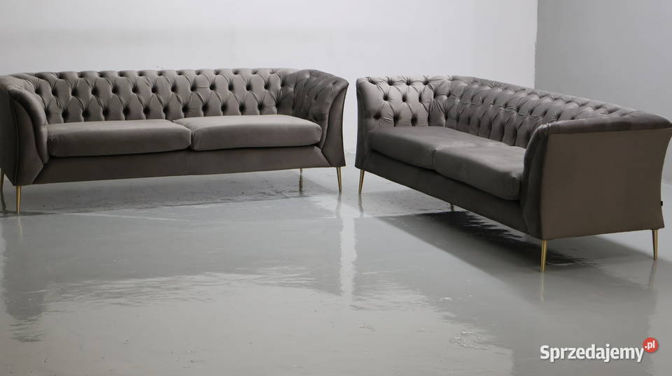 TBB DESIGN WIELKA SOFA 22 kanapa taupe welur Poznań
