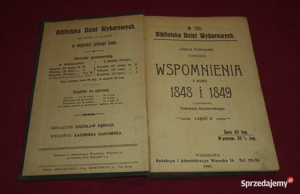Stara książka 1883 do Piekary Śląskie