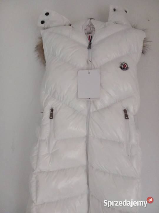 Moncler nowa kamizelka długa damska L biała