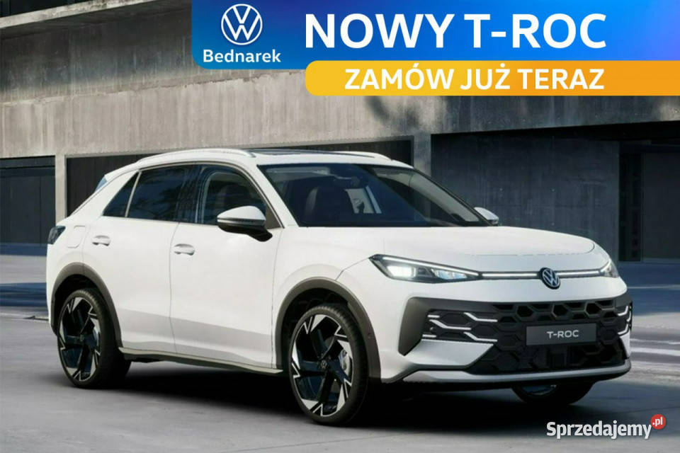 Volkswagen TRoc Wersja Style 15 eTSI 150 DSG biały łódzkie Łódź sprzedam