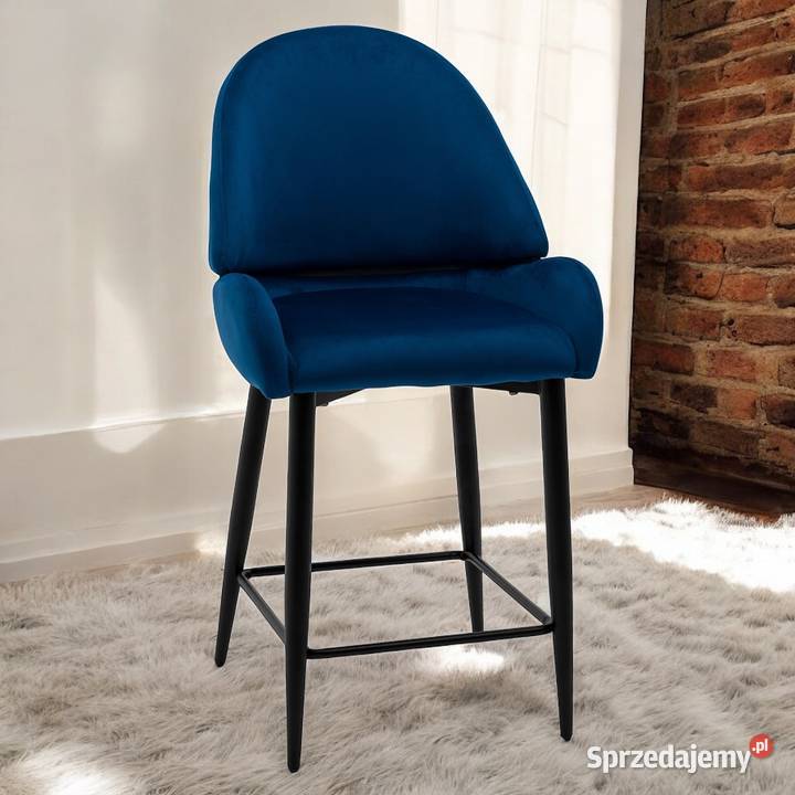 Hoker Tapicerowany Bergamo Granatowy Wysyłka 24H Hokery wielkopolskie Tarchały Małe sprzedam