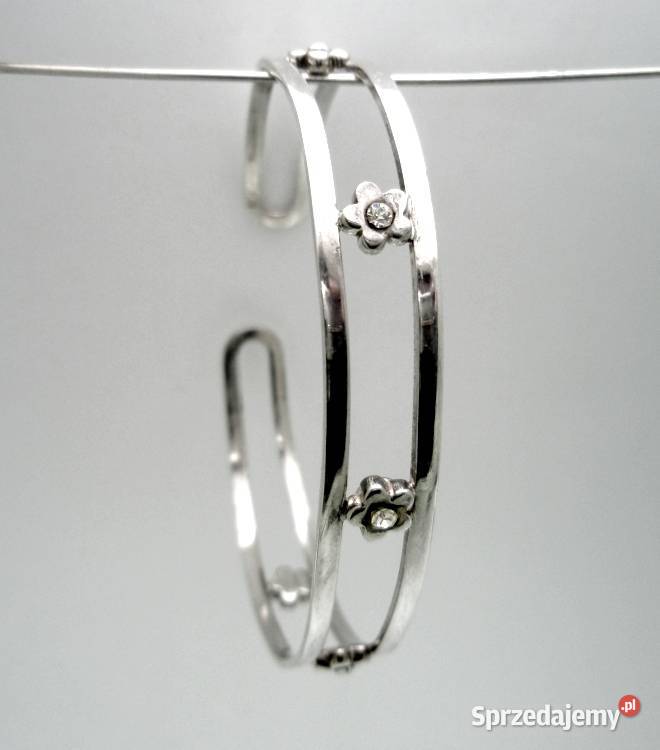 Schumacher Sztywna bransoletka srebrny Z po\u0142yskiem Biżuteria Ozdoby na ręce Sztywne bransoletki 