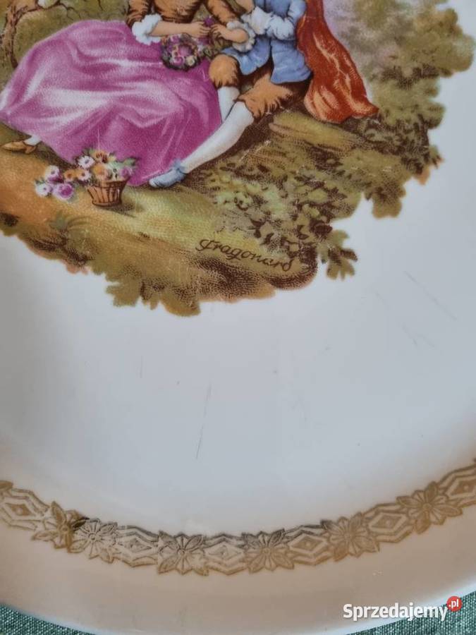 Talerz Scenka Para Dworska Fragonard Wola Podłężna