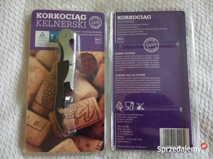 Korkociąg kelnerski 3 funkcyjny czarny 12 Gdańsk sprzedam