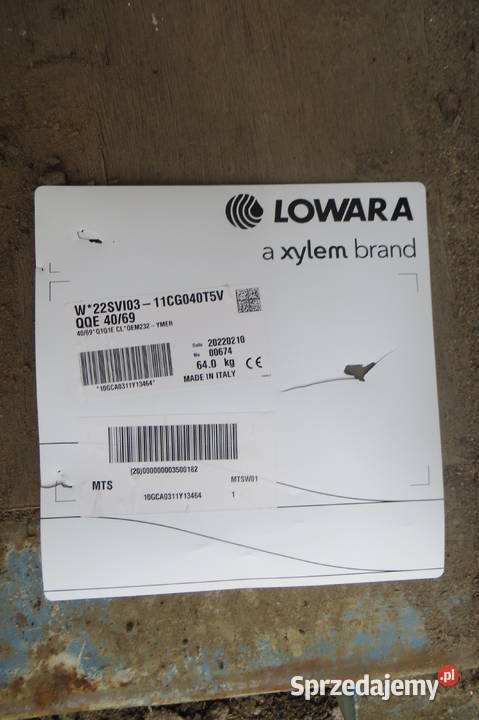 POMPA LOWARA 4kW 22SVI0311CG040T5VQQE NOWA Wąchock