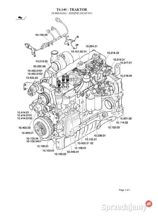 HOLLAND T6 140 katalog części Polsku Gdańsk