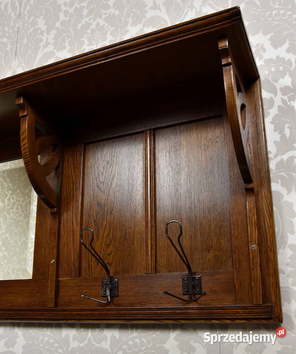Wisząca garderoba secesja wieszak półka antyk wielkopolskie Swarzędz