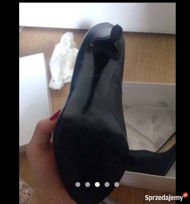 Szpilki skórzane czarne Mario Bolucci Warszawa sprzedam