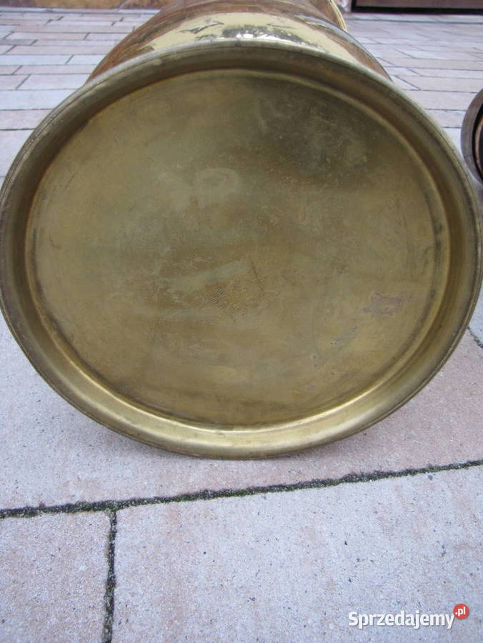 Ozdobne dzbany wazony miedż mosiądz antyki Rzepin Drugi