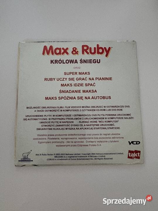 Ruby Królowa Śniegu DVD I Bajka dzieci
