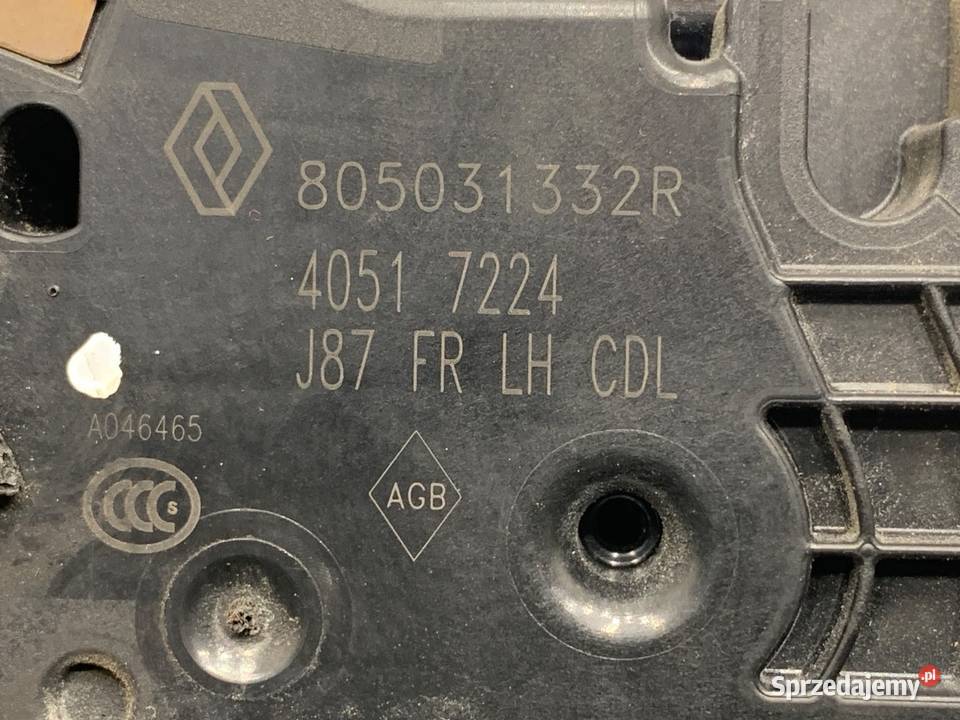 ZAMEK DRZWI LEWY PRZÓD RENAULT CAPTUR I osobowe Zamki, wkładki i kluczyki podkarpackie