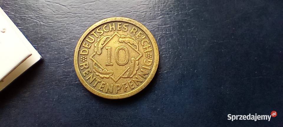 Stare monety 10 rentenfenig 1924 J Niemcy podkarpackie