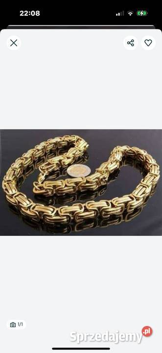 Gruby Łańcuszek Męski Splot Królewski Wolsztyn