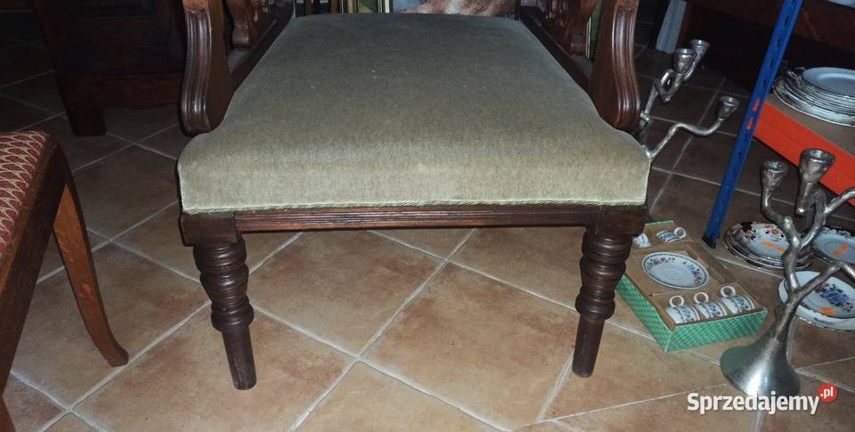 Fotel Eklektyk z podłokietnikami Welur pasy i Gdańsk