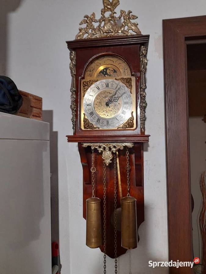 Wiszący zegar holenderski z fazami księżyca podkarpackie Rzeszów sprzedam