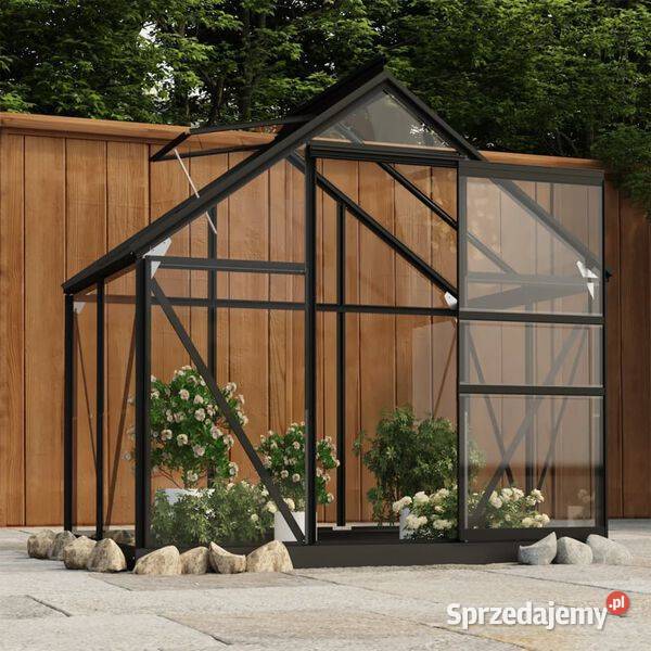 vidaXL Szklarnia antracytowa ze szkła Warszawa