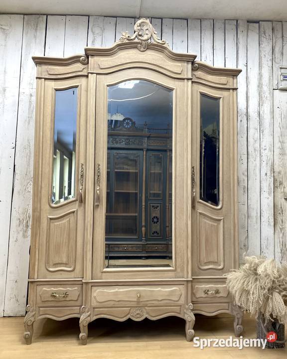 Szafa dębowa kremowa 3drzwiowa odnowiona z 1928r Poznań