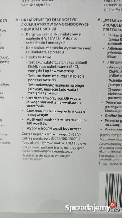 Tester Akumulatorów Ultimate Speed