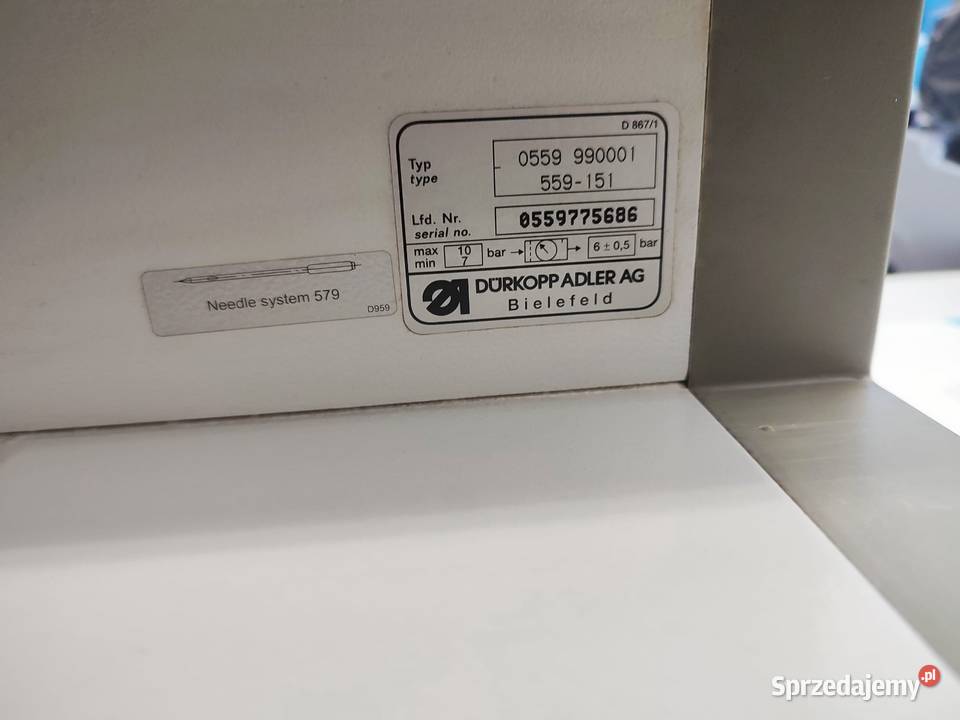 Durkopp Adler 559 Dziurkarka automatyczna Produkcja Kutno
