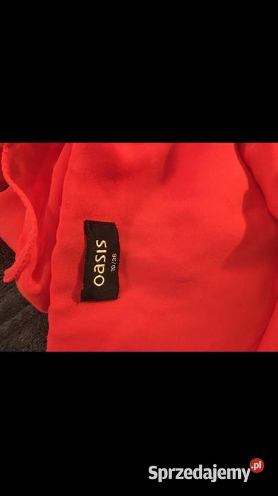 Koralowa plisowana sukienka rozmiar S Skawina