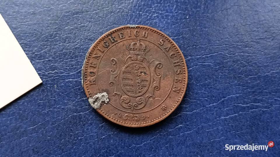 Stare monety 5 fenig 1862 NIemcy Saksonia Lesko