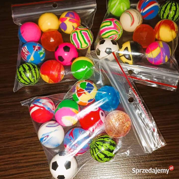 10 x Piłki Piłeczki Kulki Kauczukowe Super Wzory CE  Łódź