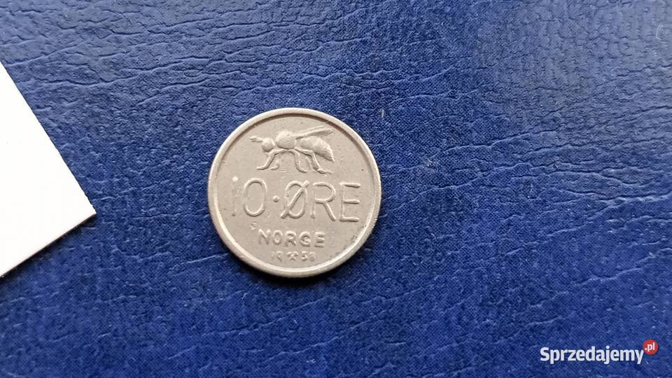 Stare monety 10 ore 1958 Norwegia
