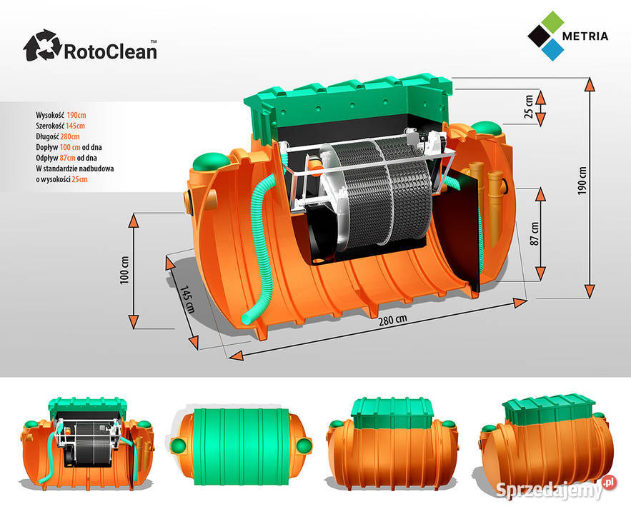 OCZYSZCZALIA ŚCIEKÓW BIOLOGICZNA ROTOCLEAN 6 Ogród
