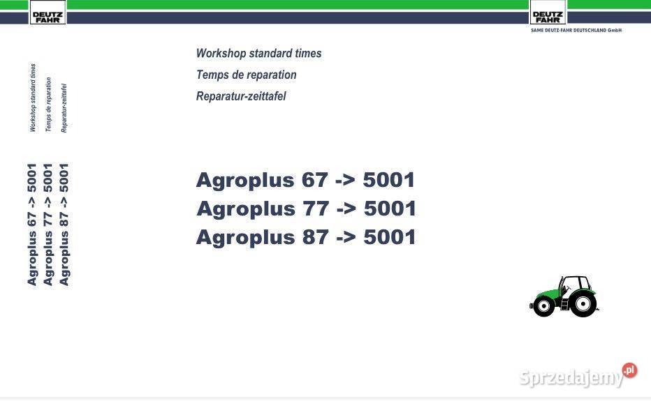 Deutz Fahr Agroplus 67 77 87 katalog cześci Kielce