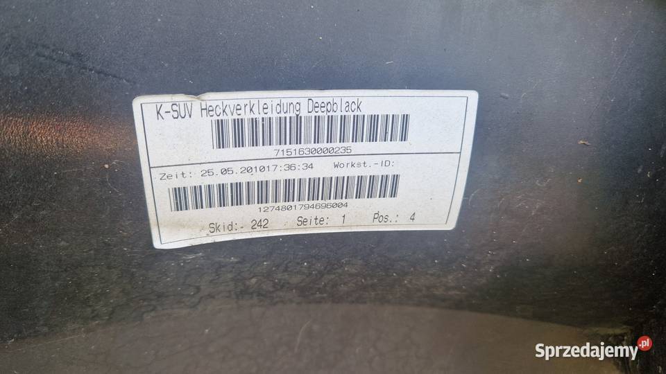 VW TIGUAN 1 I ZDERZAK TYLNY TYŁ KOD LAK LC9X Słowikowo