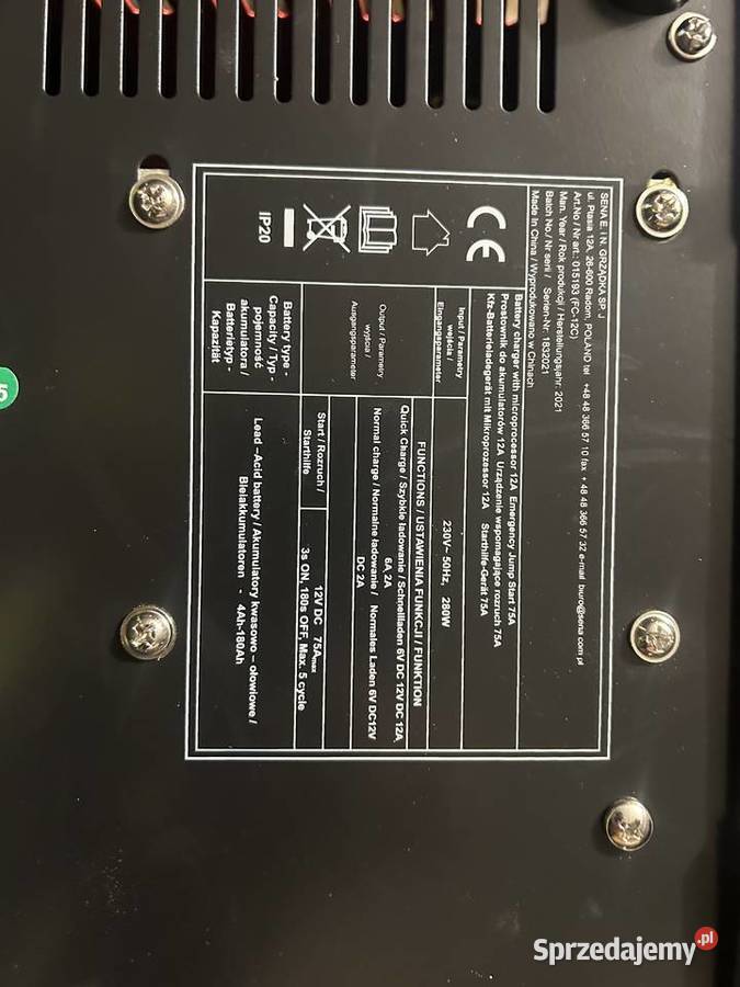 Prostownik pro werk z rozruchem Turek