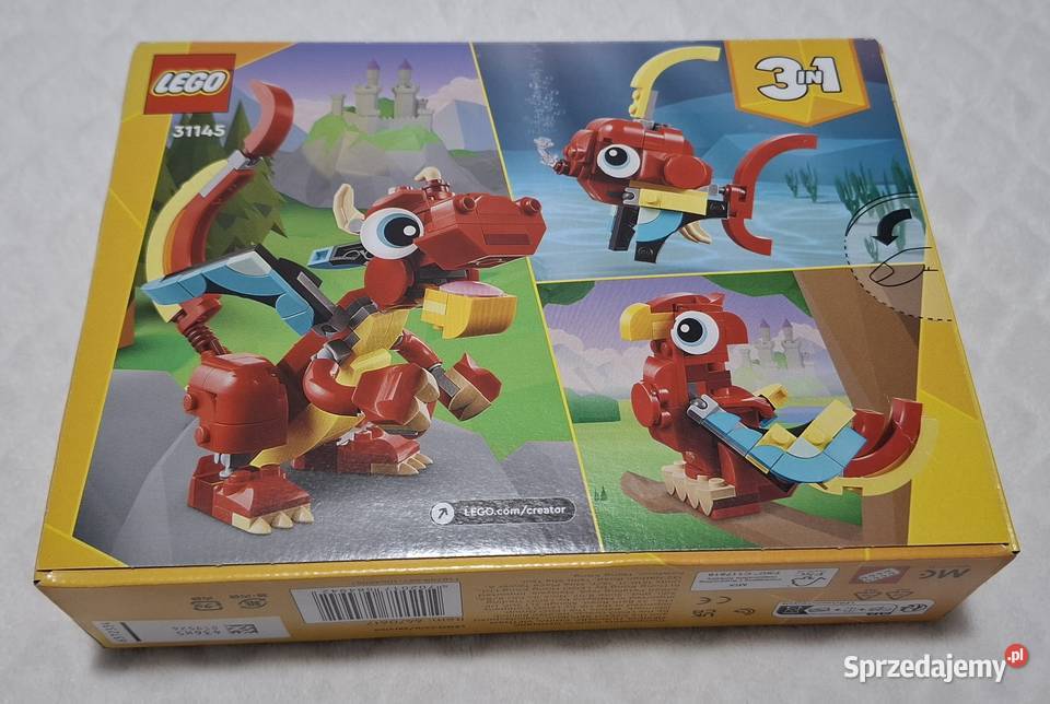 Lego Creator 31145 3w1 Czerwony smok papuga ryba Czeladź