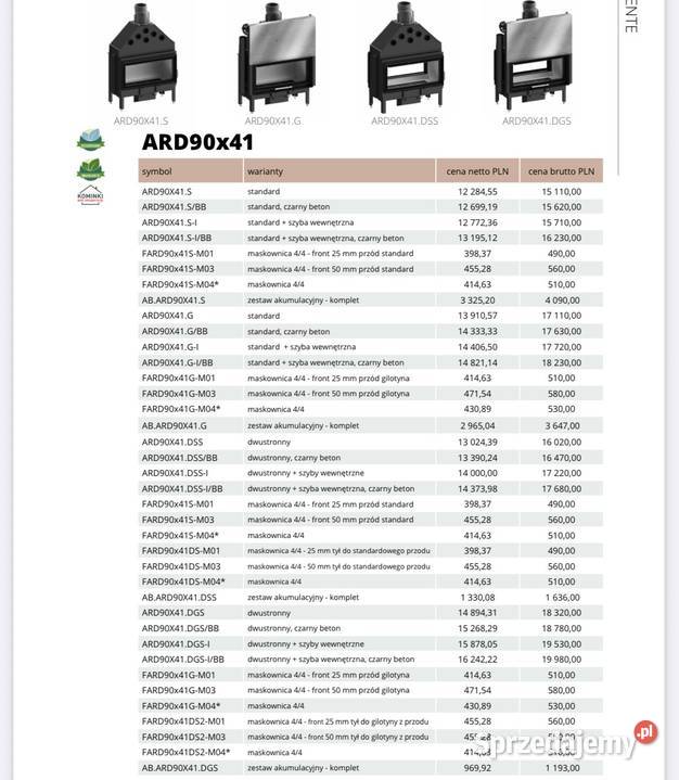 HITZE ARDENTE 9041S Wkład kominkowy z głęboką Poznań
