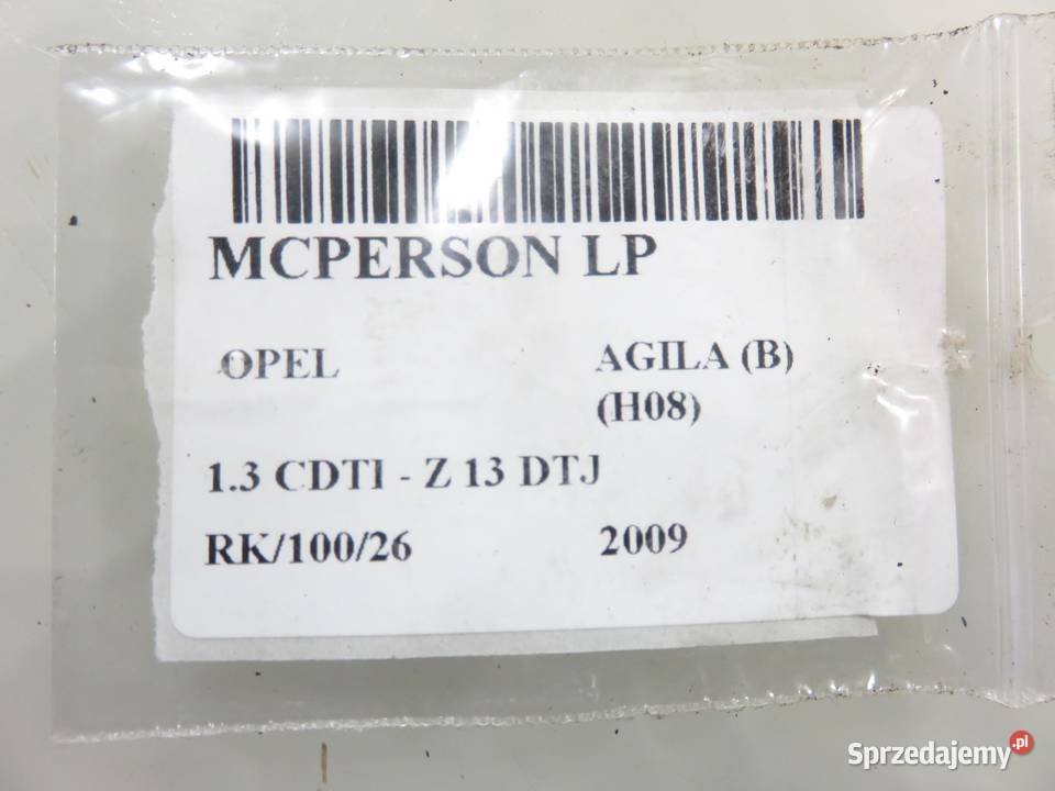 MCPERSON LEWY PRZEDNI OPEL AGILA B 13 CDTI osobowe