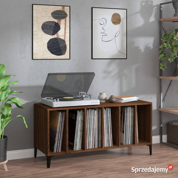 Szafka na płyty brązowy dąb 100x38x48 WM831988 mazowieckie Warszawa