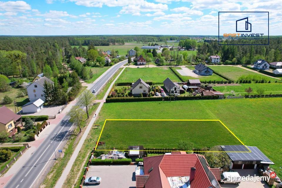 Działka budowlana 1256 m trasie mazurskiej MPZP