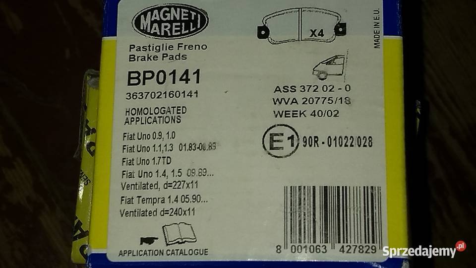 Klocki hamulcowe Fiat Uno Łódź