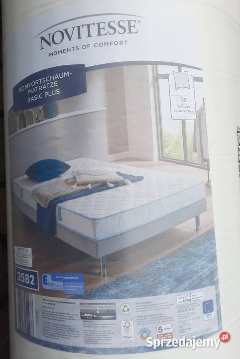 16 Materac piankowy 140x200 Novitesse 7 stref 140cm Gaszowice