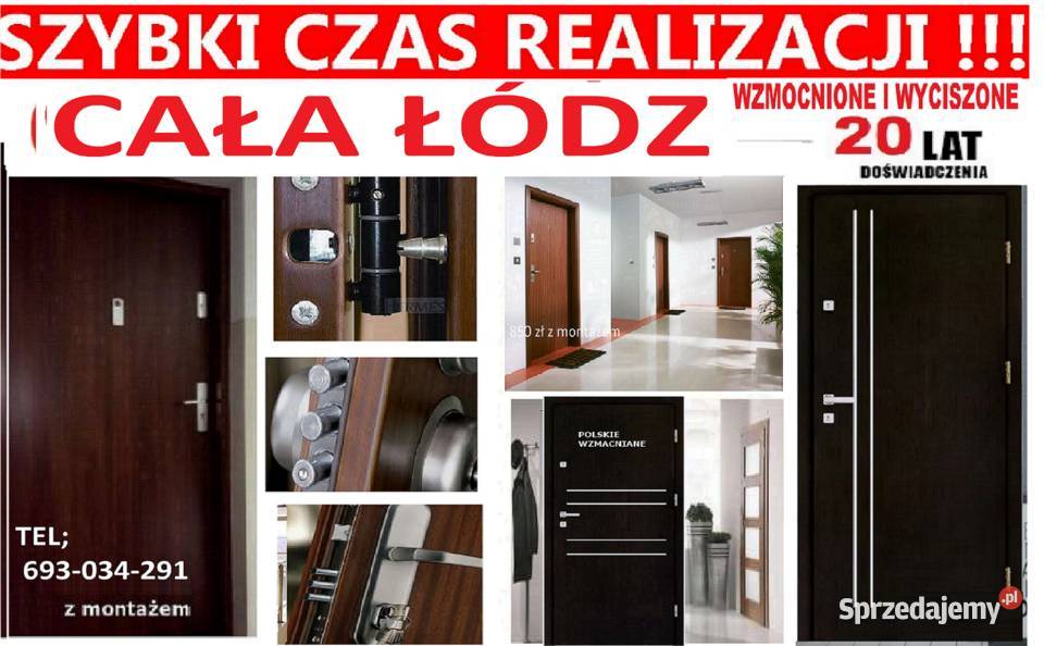 WEWNĄTRZKLATKOWE drzwi zewnętrzne wejściowe do Łódź