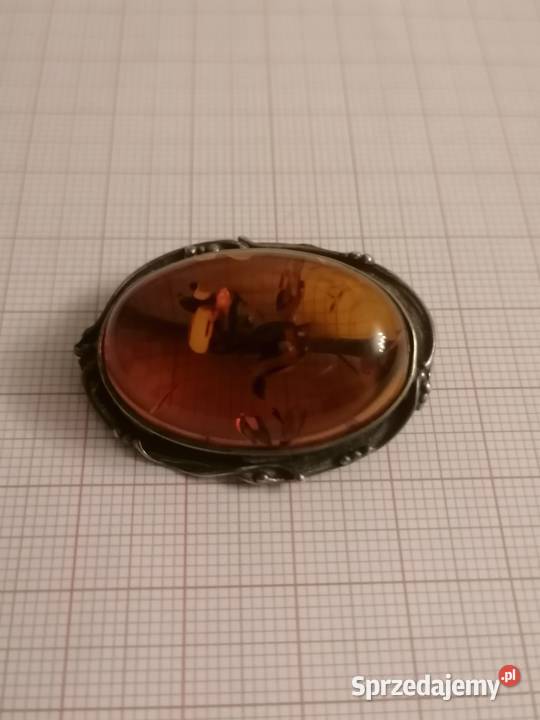 Stara broszka bursztyn Białystok